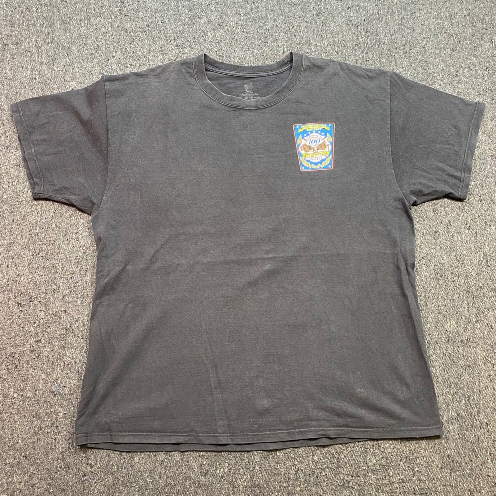 TShirt Sz XL Mens Black Skater New Hyde Park Fire Dept 100 Years Graphic Tee